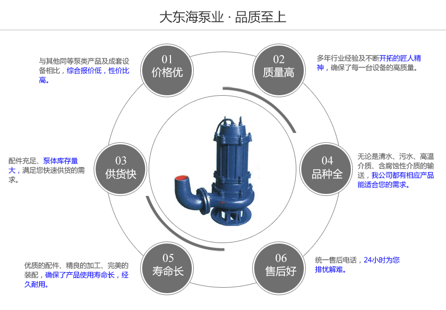 大東海泵業(yè)潛污泵質(zhì)量保證圖